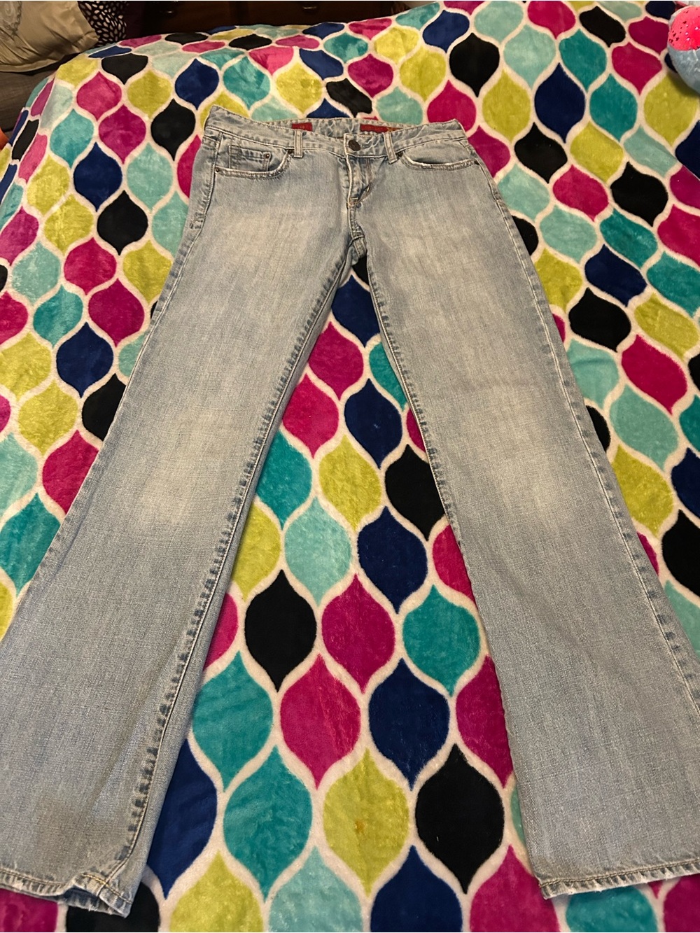 Light Wash Wide-Leg Flare Jeans — High-Rise Light Blue Denim